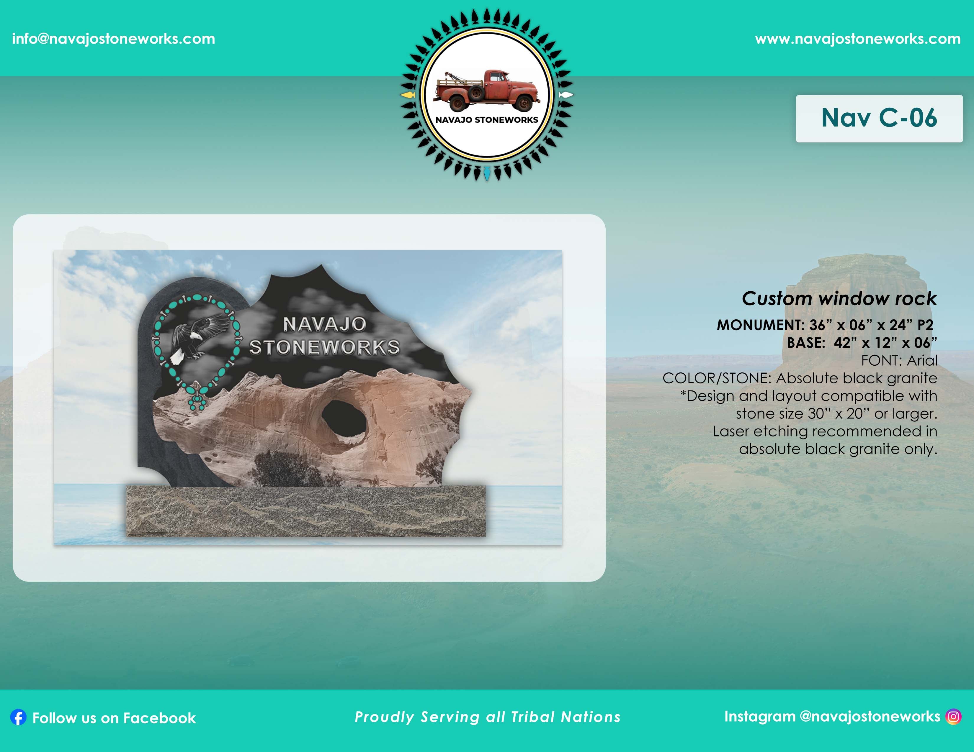 Custom Window Rock Memorial