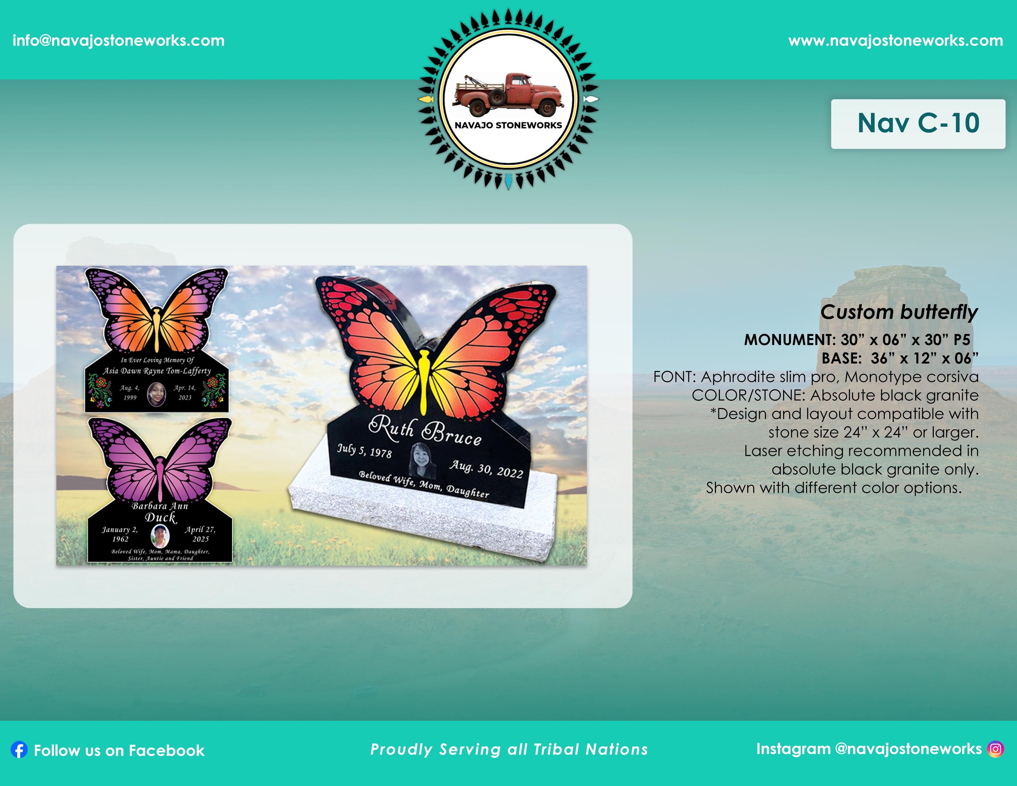Custom Butterfly Memorial