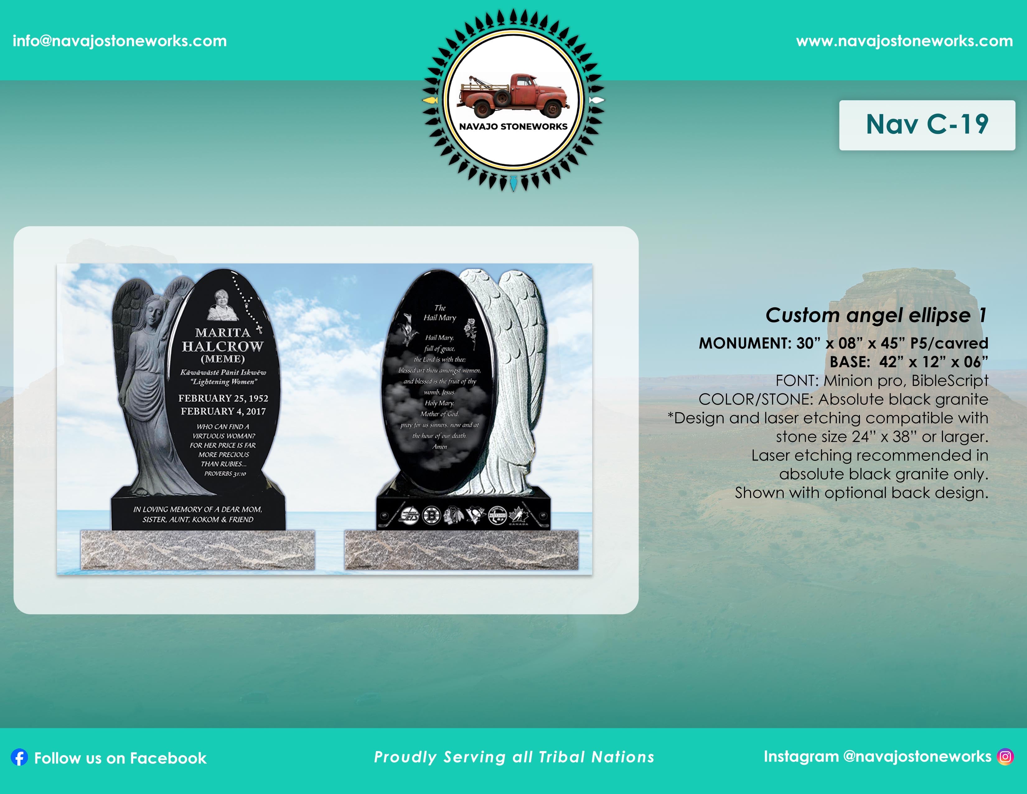 Custom Angel Ellipse 1 Memorial