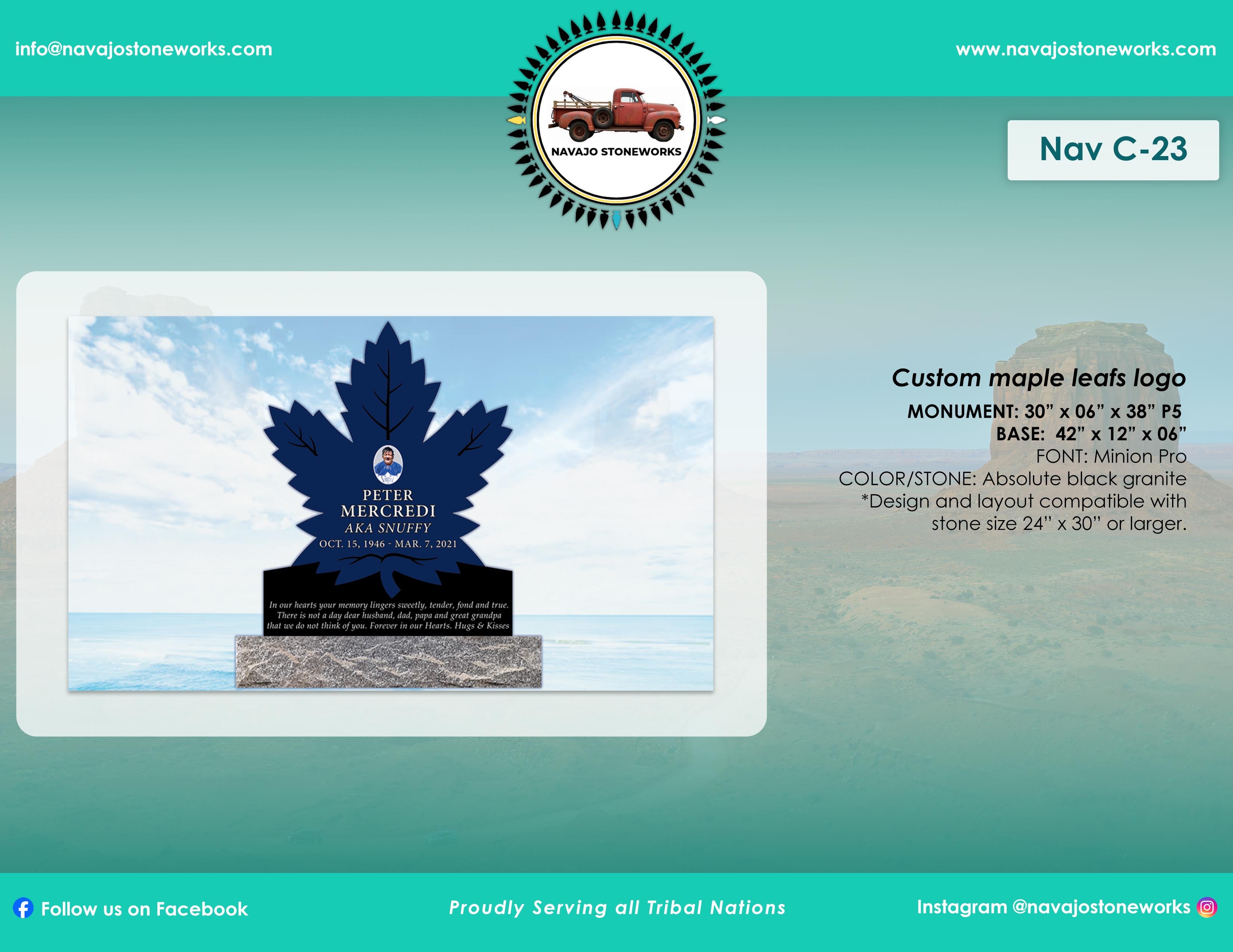 Custom Maple Leafs Logo Memorial