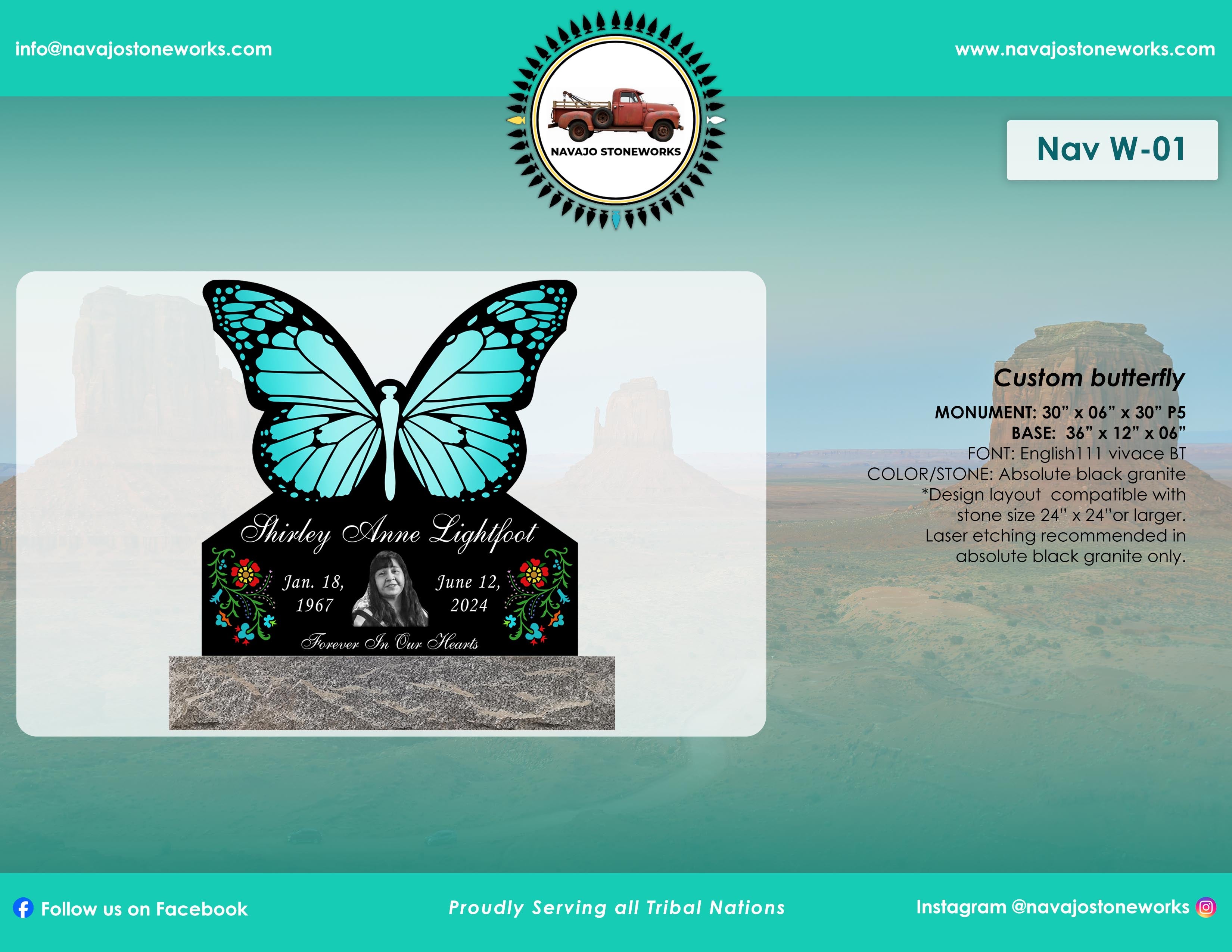 Custom Butterfly Memorial