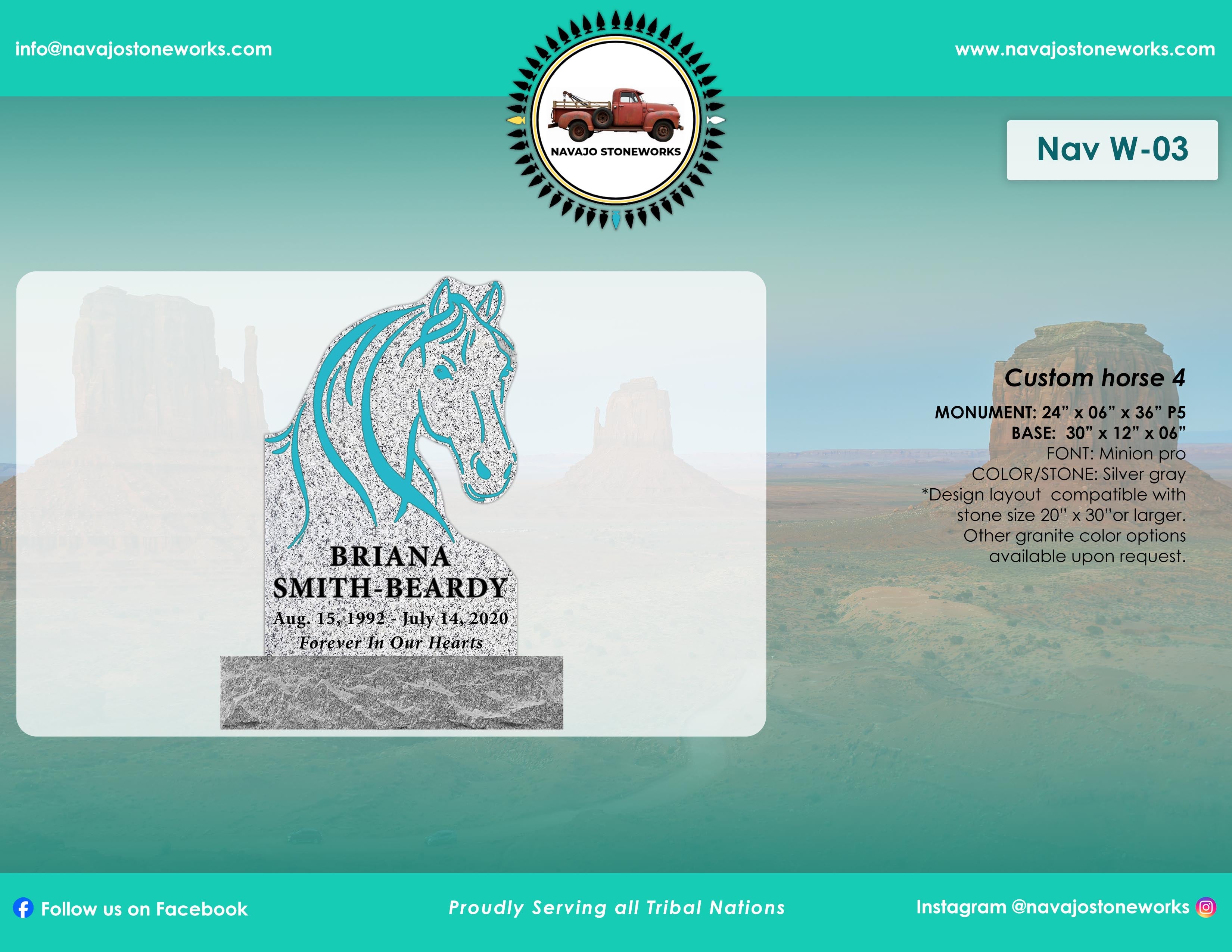 Custom Horse 4 Memorial