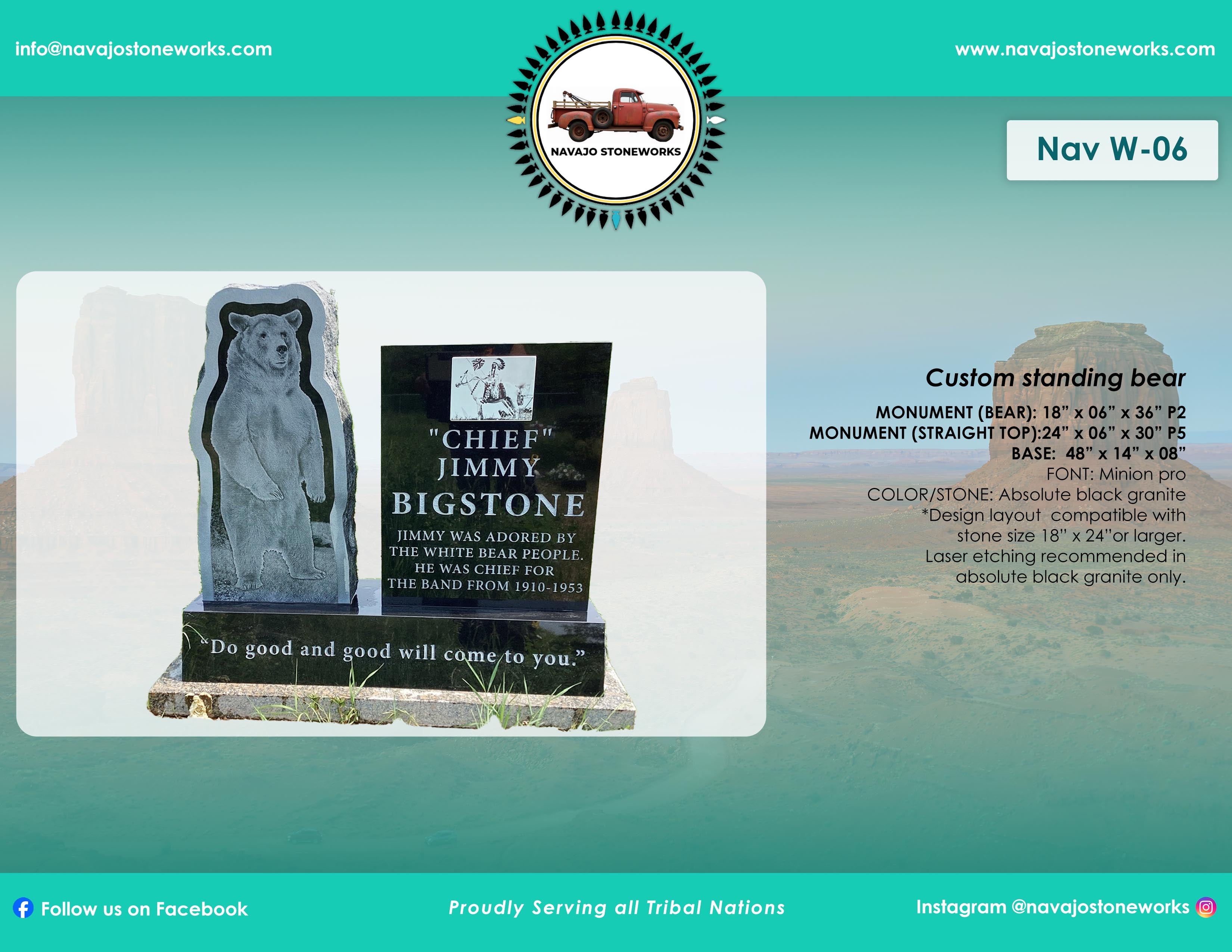 Custom Standing Bear Memorial